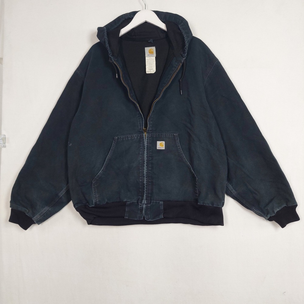 Carhartt J131 BLK Thermal Lined Duck Active Jacket Black Mens 2XL Regular